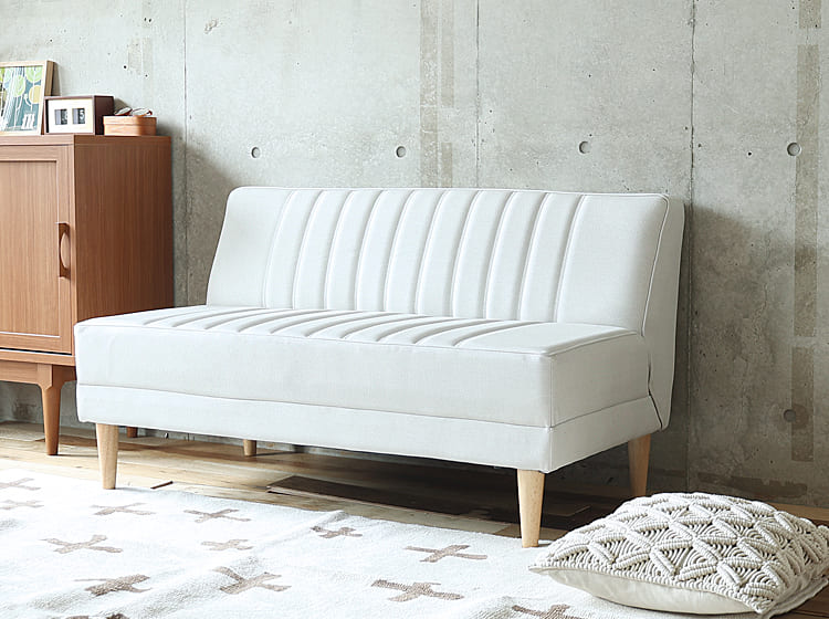 国産 ベンチソファー DAY2(デイツー) アイボリー カラー2人掛け 2人