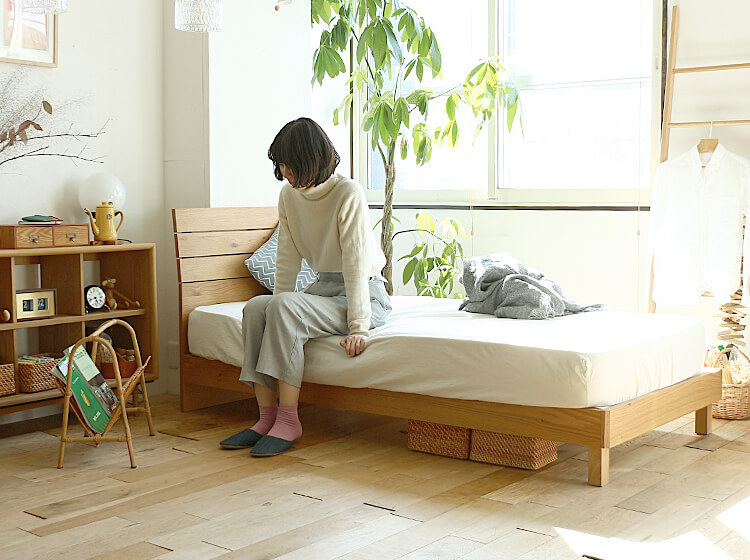 木製ベッド Eik（アイク） ベッド セミダブル フレーム ローベッド