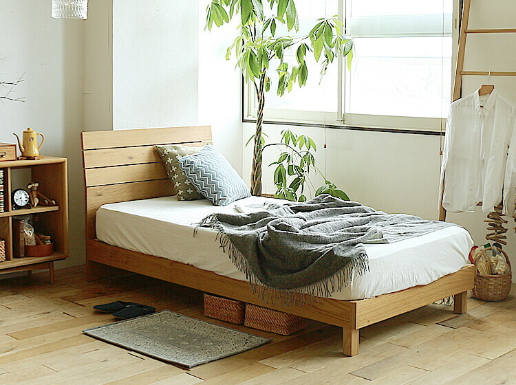 木製ベッド Eik（アイク） ベッド セミダブル フレーム ローベッド
