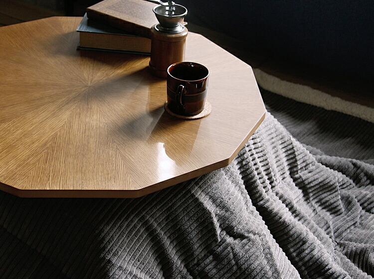 こたつテーブル Foshe（フォツシュ） 多角形 80cm こたつ