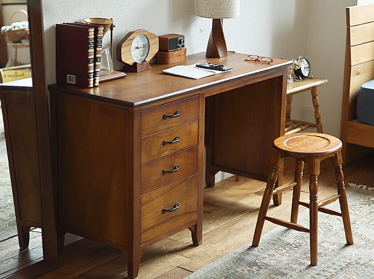 デスク Garba（ガルバ）デスク 机 アンティーク 天然木 引き出し 収納