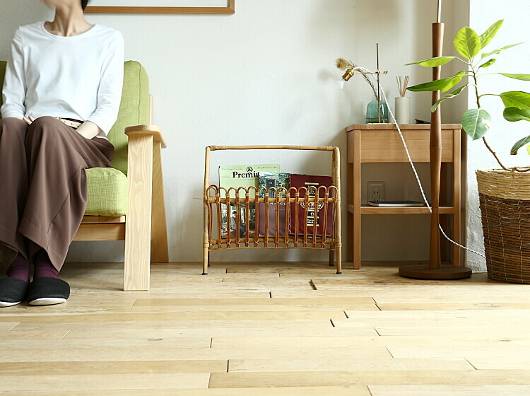 マガジンラック JUGLAS（ユグラ） ラタン 籐 収納 マガジンラック