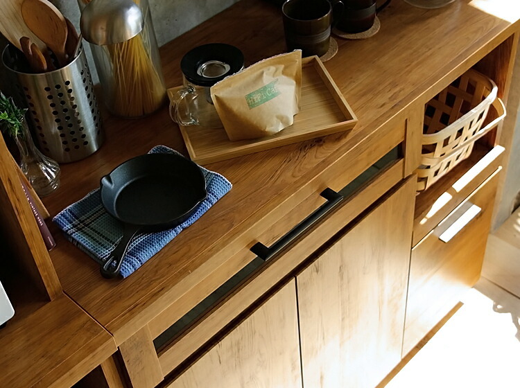 国産 キッチンカウンター幅105cm Nert（ナート） 食器棚 キッチン