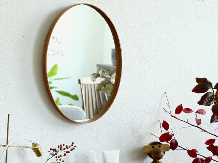 シェーカーミラー Plat（プラット）オーバルタイプ ミラー 鏡 壁掛け