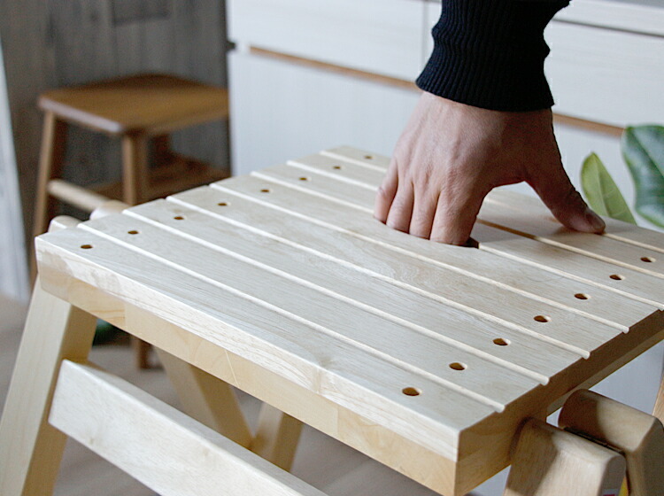 3段ステップチェアー Stepy（ステッピー） 木製 折りたたみ 踏み台 3段