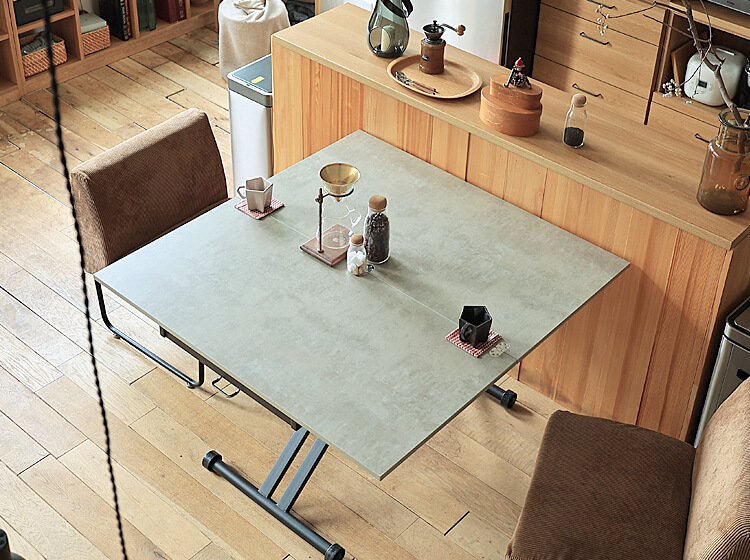 エクステンション昇降テーブル　テーブル 昇降 拡張 高さ調節　座卓　ダイニング 昇降式テーブル エクステンションテーブル ダイニング 120 テーブル