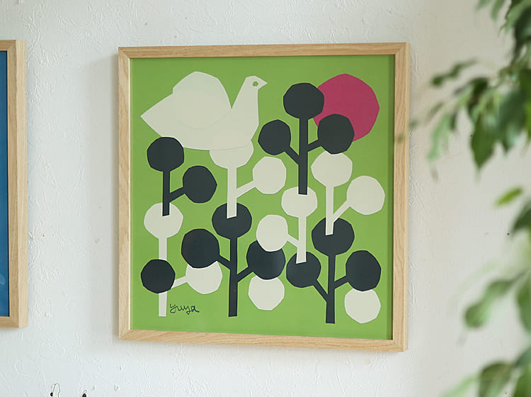 アートポスター 森の中で 「切り絵作家 YUYA デザイン」 インテリア 絵