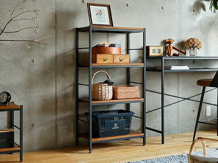 ZAGA（ザガ） オープンラック 幅60cm 4段タイプ ラック 木製 棚