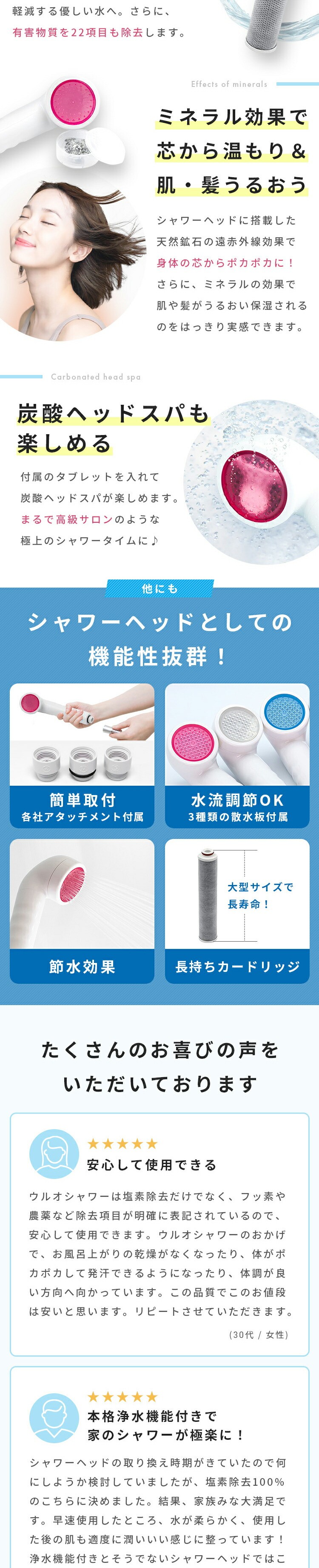 ULeAU（ウルオ） 炭酸スパタブレット 30個入り ウルオシャワー : 浄水