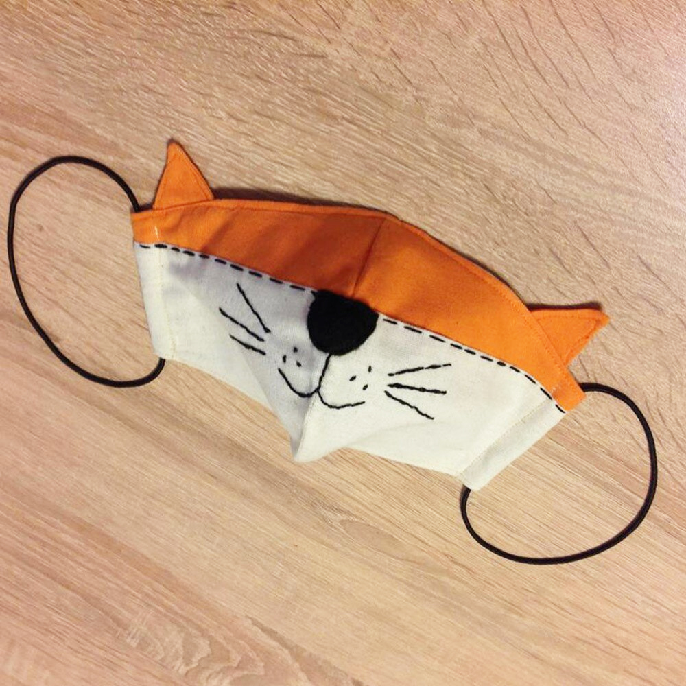 子供用 kids 猫柄 手作り風 プリントマスク 3D立体 洗える 再利用