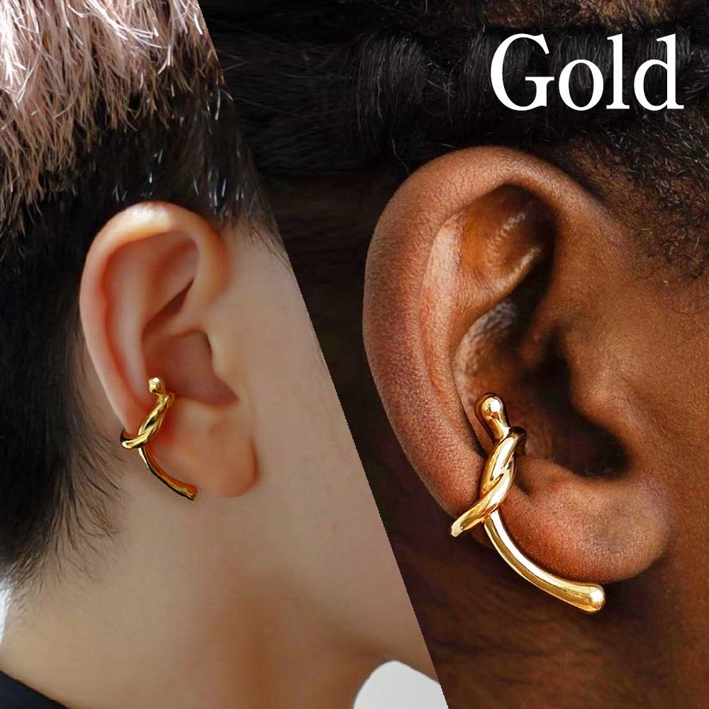 イヤカフ リボン 植物風  (片耳用) おしゃれ イヤークリップ ゴールド シルバー ヴィンテージ |  | 06