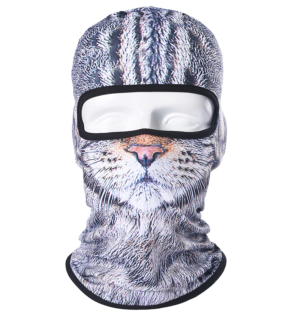猫3Dプリント フェイスマスク 目出し帽 バラクラバ 仮装 防寒 ネック