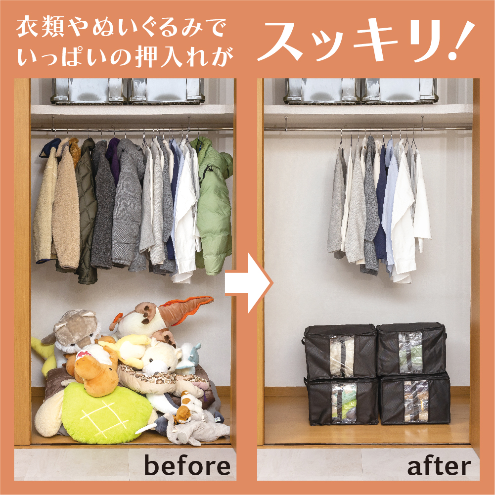 圧縮収納ケース ゆとり 衣類用 圧縮袋 収納ケース 収納ボックス