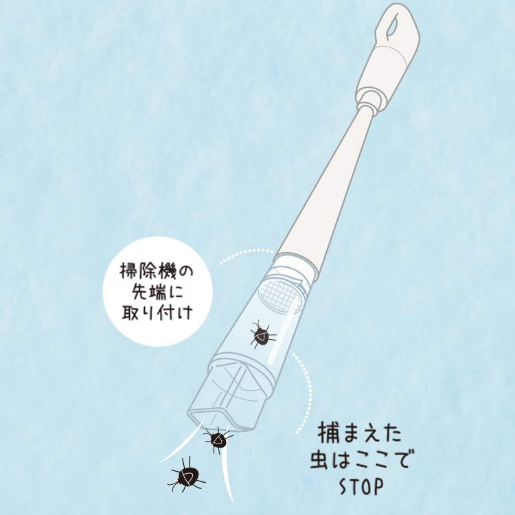 【定形外出荷】触らず むしキャッチリー 掃除機用 害虫捕獲器 虫 キャッチリー 逃虫グッズ  虫を逃がす 捕虫器 虫観察 ゴキブリ カメムシ クモ 殺虫剤不使用｜kirei-supple｜05