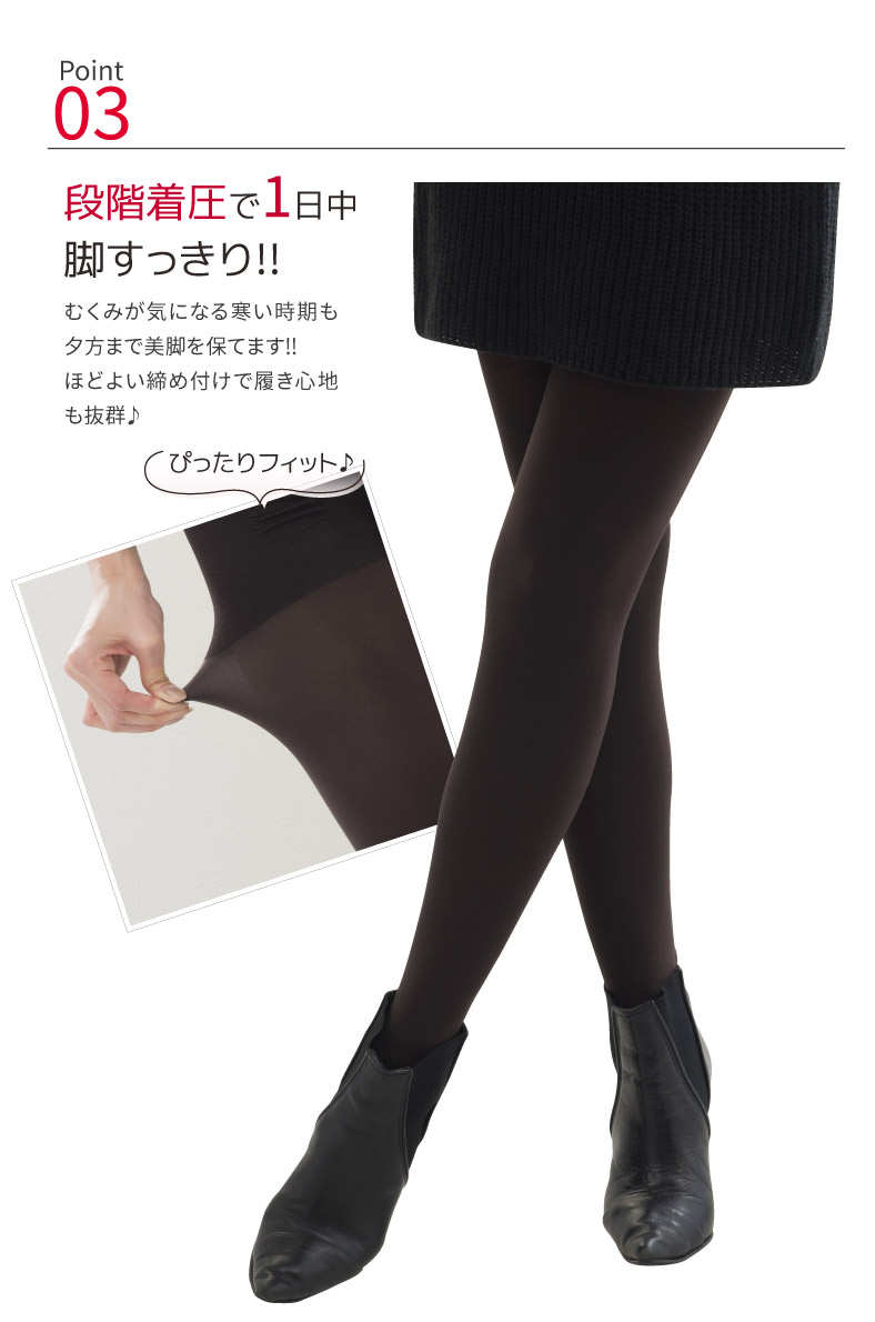 着圧タイツ 福袋2枚セット ガードル機能付き着圧タイツ 補整ガードル