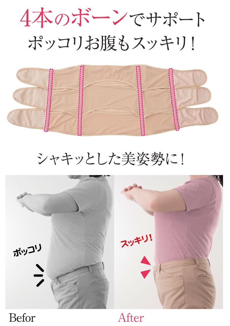 お腹すっきりサポーター　３段階調節ウエストシェイパー　お腹スマートウエストシェイパー