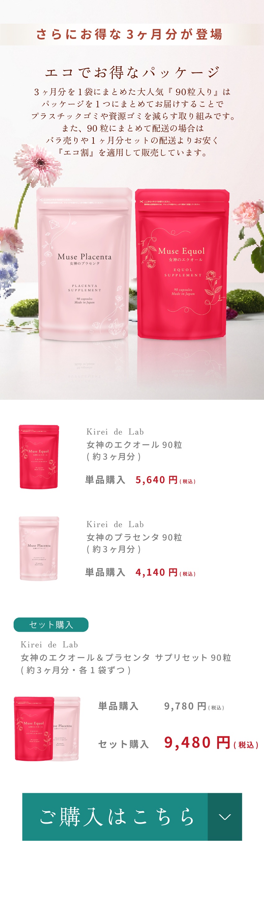 Kirei de Lab（キレイデラボ） 【公式】プラセンタ+エクオール サプリ