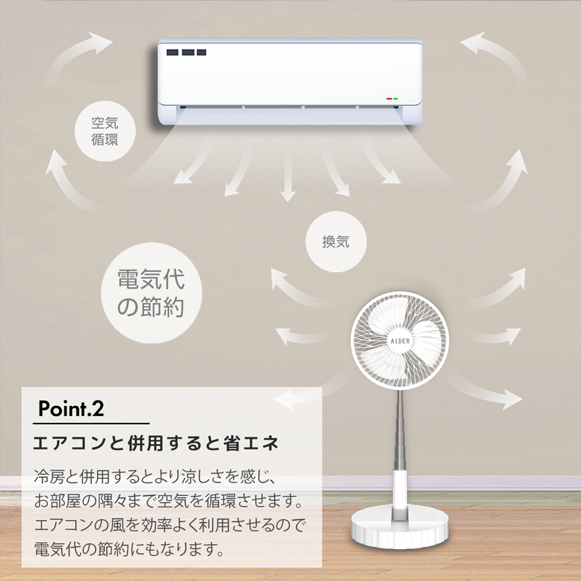 扇風機 サーキュレーター dcモーター 小型 卓上扇風機 充電式