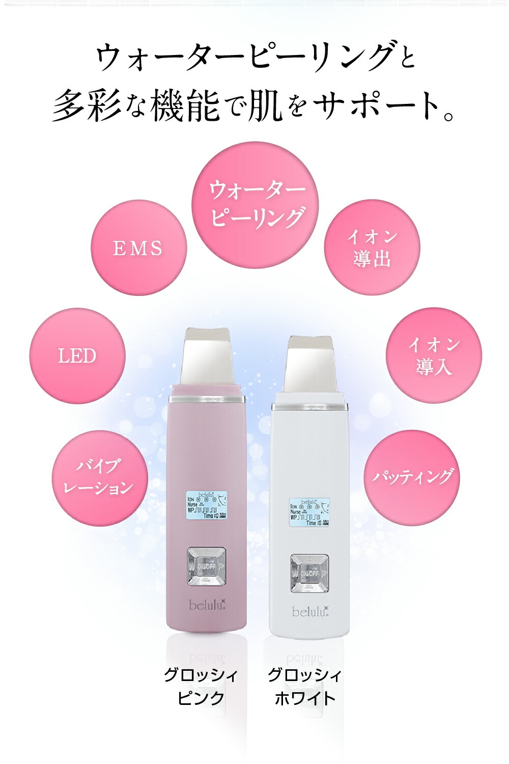美ルル New アクアルファ クラシック 超音波 ウォーターピーリング 美顔器 イオン導出 イオン導入 保湿 リフトアップ エイジングケア 毛穴ケア 美肌 belulu New AquaRufa classic ホワイトデー ギフト プレゼント お年賀