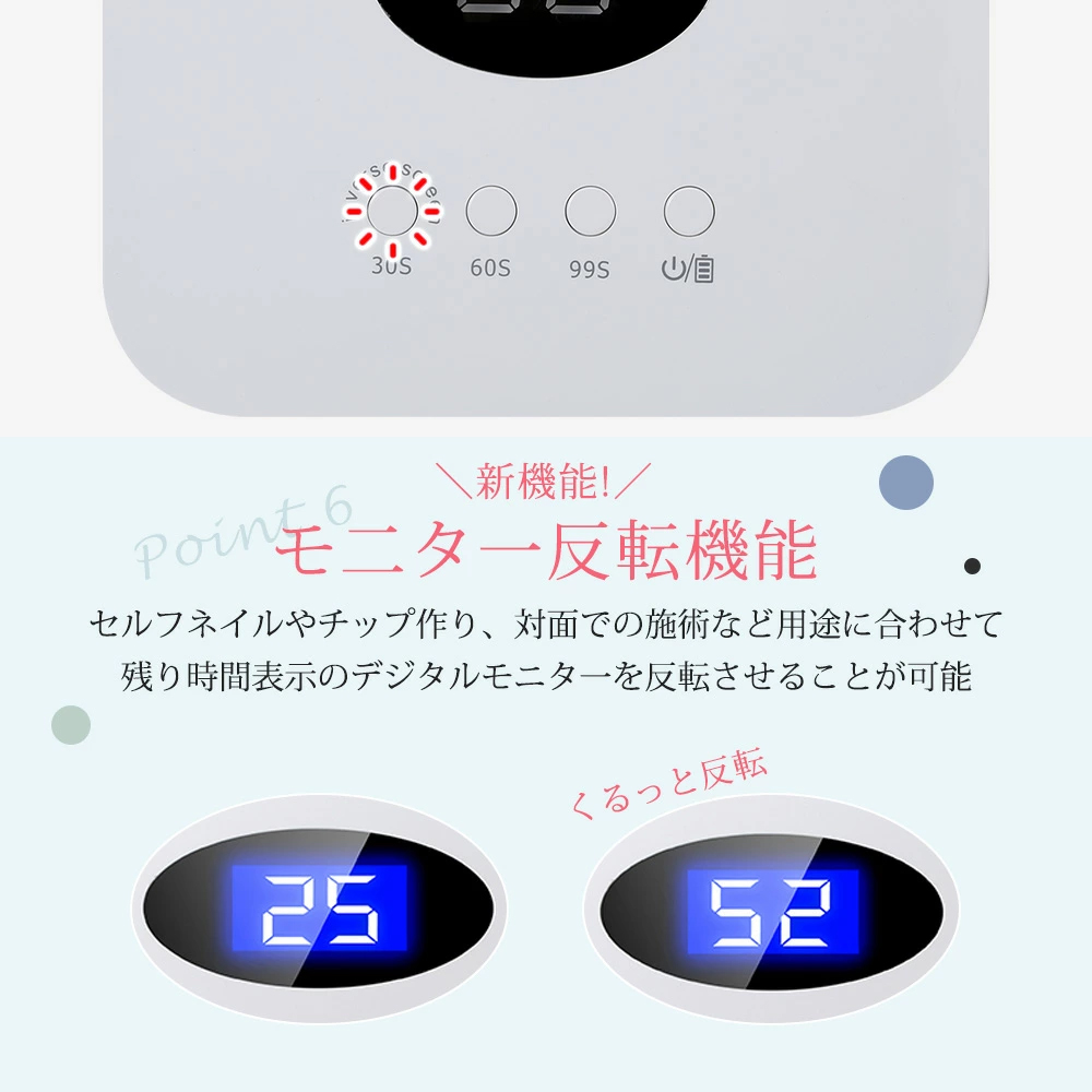 ジェルネイル UVライト LED ネイルライト ジェル ライト セルフネイル ネイルシール 対応 セルフネイル おすすめ uv led 54w レジンクラフト レジンアクセサリー 自動センサー UV ジェルネイル レジン ネイルアート セルフネイル LEDライト UVライト ネイルランプ チップ型LED 低ヒートモード搭載 バッテリー内蔵 ローヒート ハイパワー ジェル硬化 フットネイル