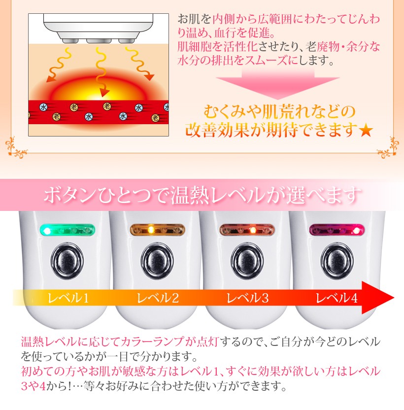 belulu 美顔器 ニキビケア アクネケア 光エステ 振動 温熱 美