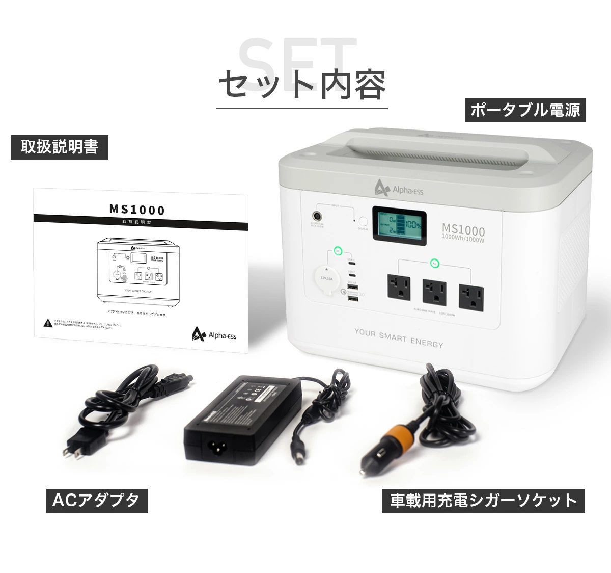 ポータブル電源 バッテリー充電器 車中泊グッズ 発電機 家庭用 防災 