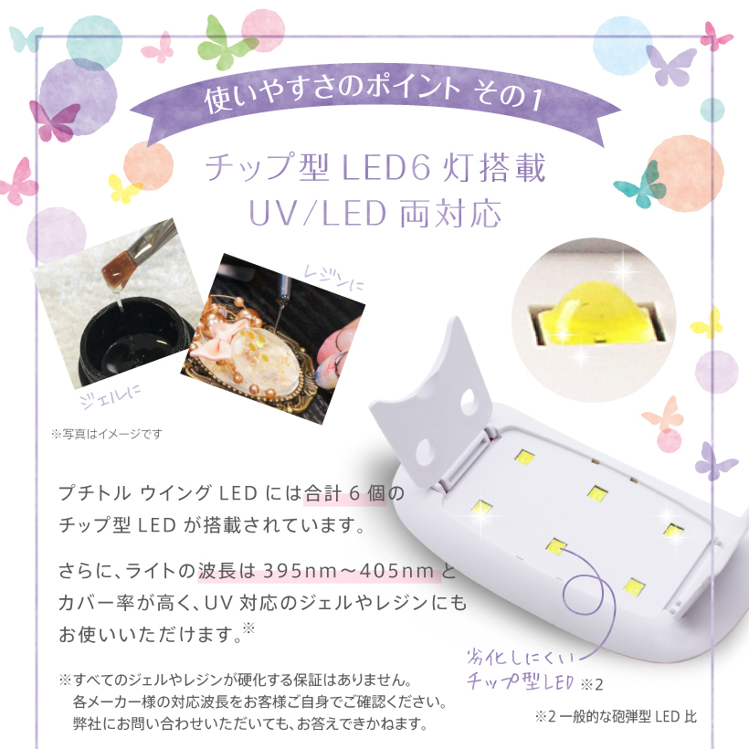 ネイル ジェル 高速硬化 セルフ 高性能 クラフトレジン ジェルネイル ライト UV LEDライト 折りたたみ 6W コンパクト スイッチ タイマーつき USB対応 プレセント
