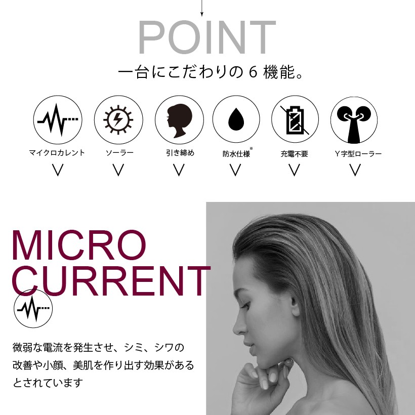 ミライエ miraie MIROCURRENT BEAUTY ROLLER 美顔ローラー フェイスローラー たるみ スキンケア エイジングケア