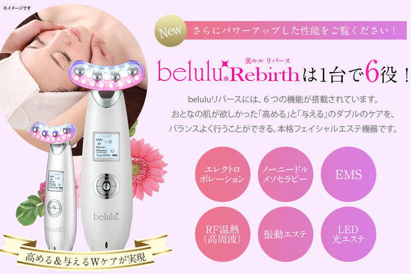 EMS 美顔器 スキンチェッカーセット【New美ルル belulu リバース