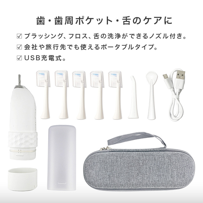 パーフェクトダブルケア 2in1ブラシ＆フロス コンパクト 本体セット