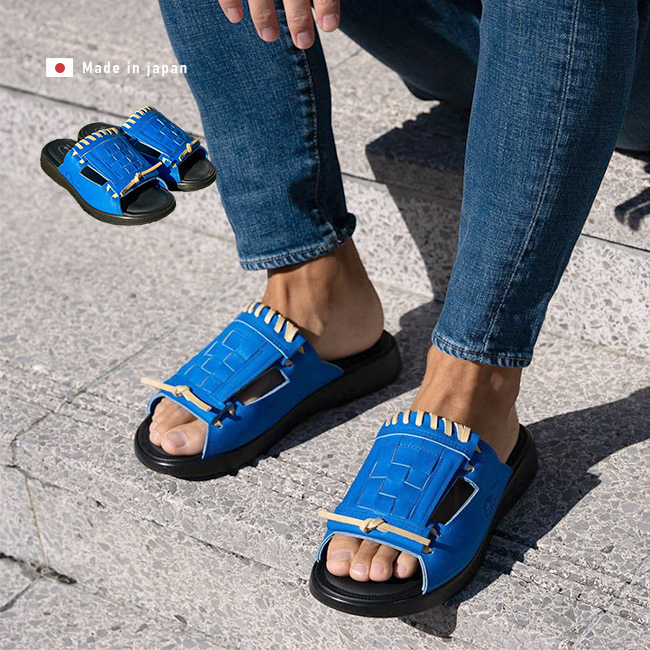 GLOVE SANDAL グローブサンダル ブルー(レザーサンダル メンズ
