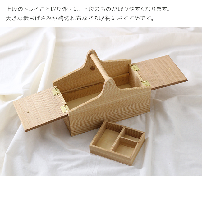 MADEJ マデイ Wood ソーイングボックス(裁縫箱 おしゃれ 木製