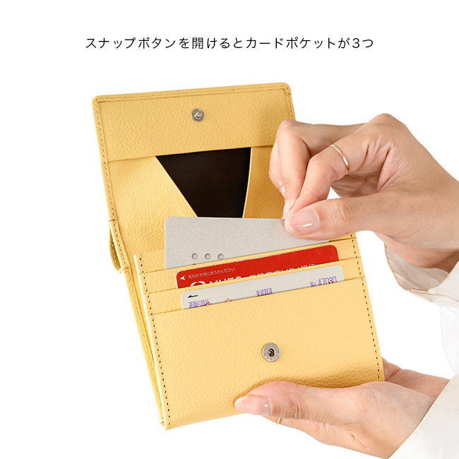 9/28*25 おみこ 本革ギャルソン二つ折り財布 ミナペルホネン MILAGRO シュリンクレザー ギャルソン2つ折り財布(二つ折り財布 ミニ