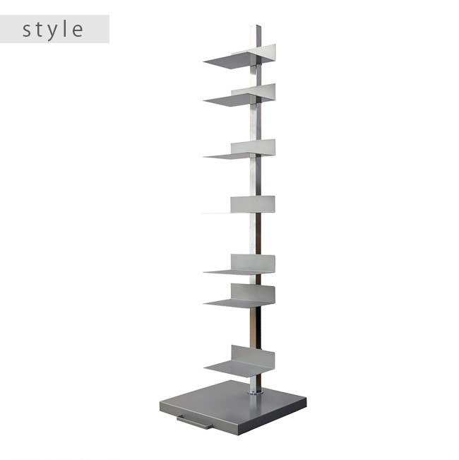 FRAMES＆SONS キャスター付ブックタワー ハイ DS143(本棚 スリム