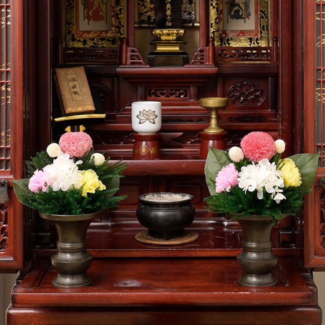 プリザーブドフラワー 御仏壇用お供え花 大(日本製 仏花 お花