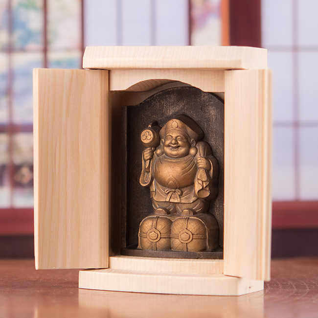 開運 大黒様(大黒天 財運 商売繁盛 五穀豊穣 本金箔 置き物 大黒天様