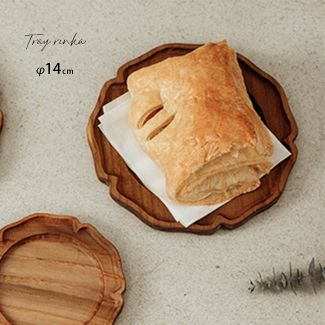 Tray 輪花 S Φ12cm(小皿 小さい 木製 プレート 皿 木の皿 お皿 食器