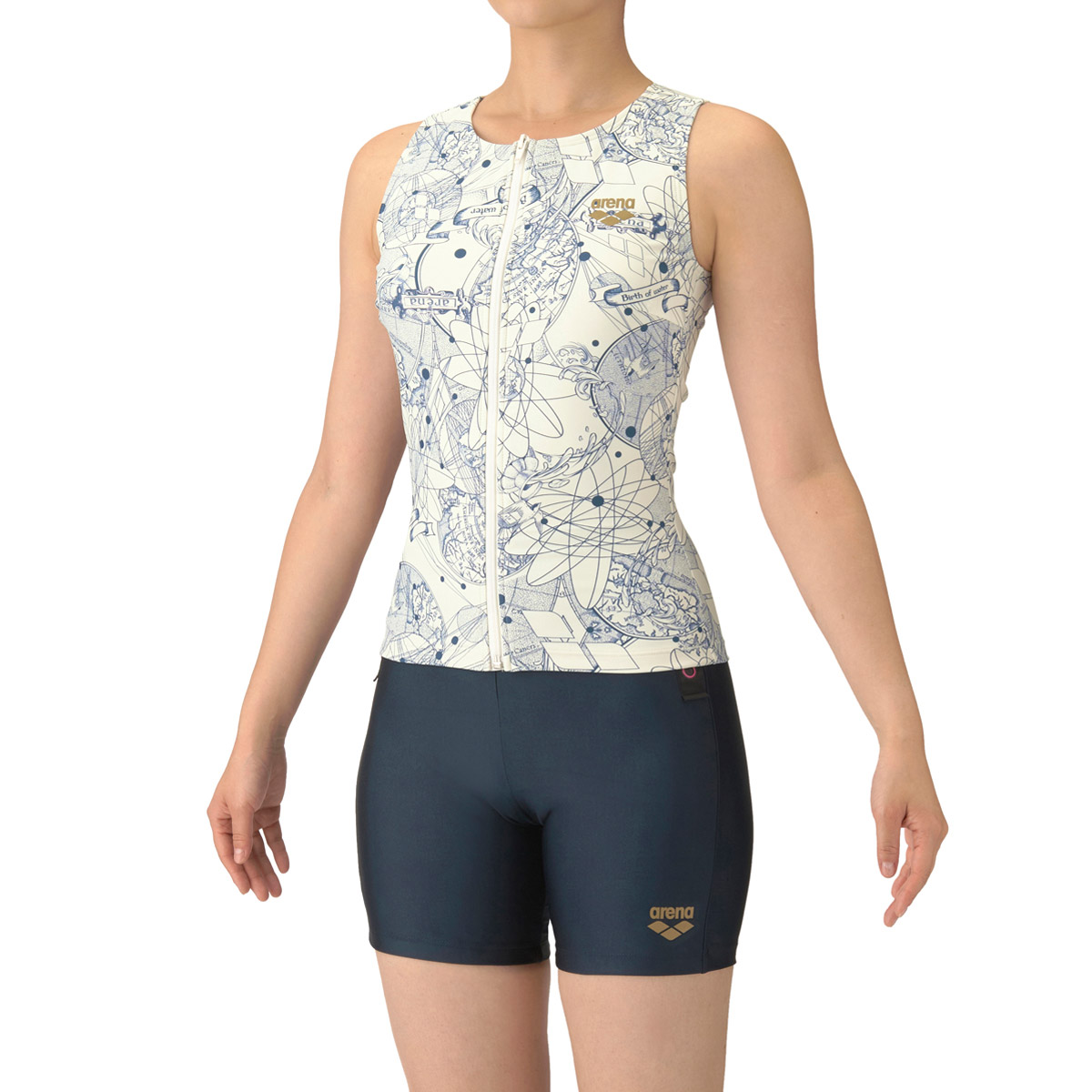 アリーナ（arena） 送料無料 フィットネス水着 レディース めくれ防止