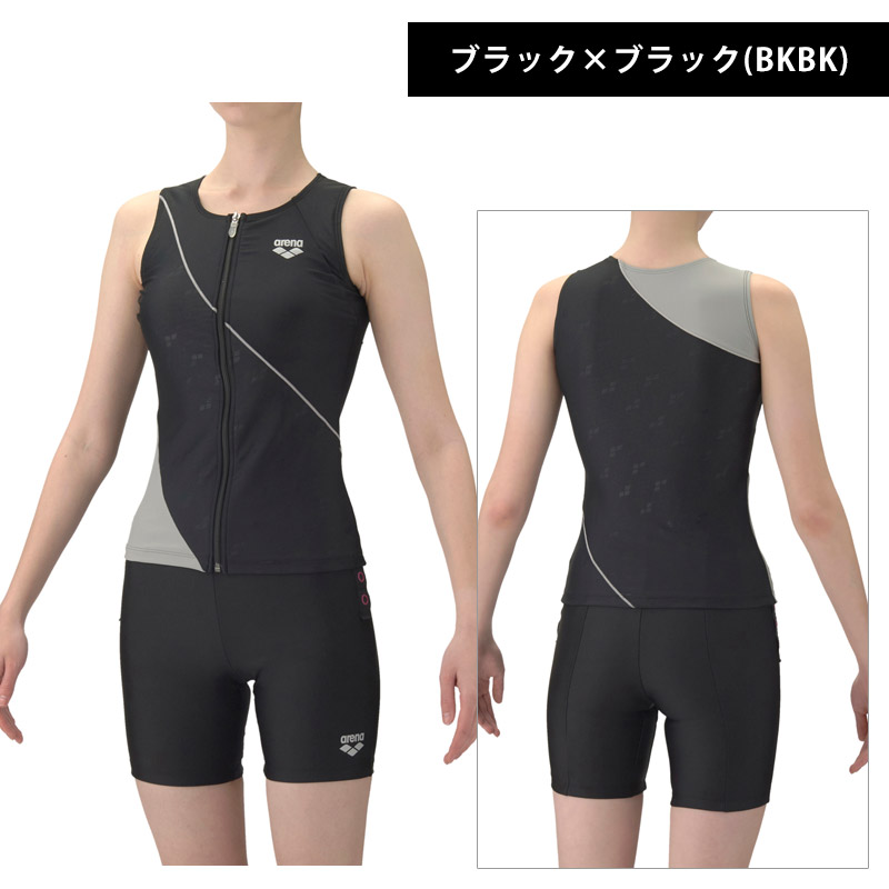 りまま　新品タグ付き⭐︎ワコールすらっとセパarenaセパレート水着 M アリーナ（arena） 送料無料 フィットネス水着 レディース めくれ防止