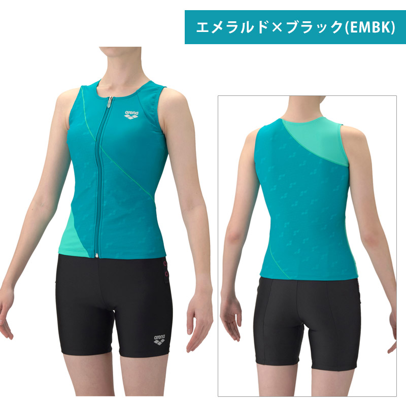 RAN　セパレート水着 アリーナ（arena） 送料無料 フィットネス水着 レディース めくれ防止