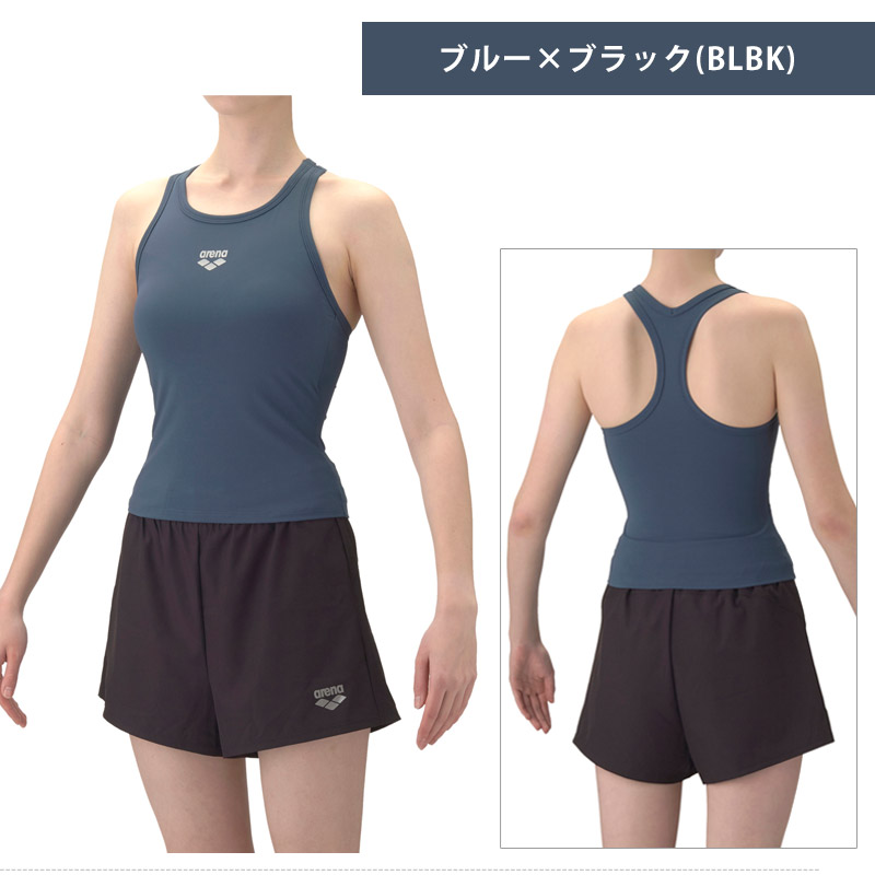 arena セパレート水着 タンクトップ・ショートパンツセット アリーナ（arena） フィットネス水着 レディース フィットネス