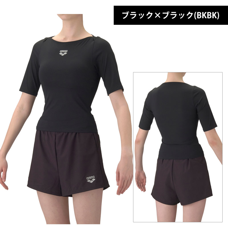 ESTIVO ウエア　レディース　値下げ！ アリーナ（arena） フィットネス水着 レディース 半袖 フィットネス