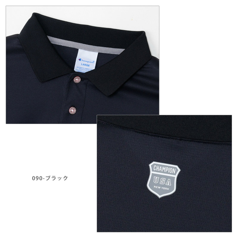 値下げ 送料無料 Champion GOLF チャンピオン ゴルフ メンズ ポロシャツ 半袖 ゴルフウェア 速乾 UVカット ゴルフシャツ Tシャツ C3-BG321 M L XL メール便 | Champion | 10