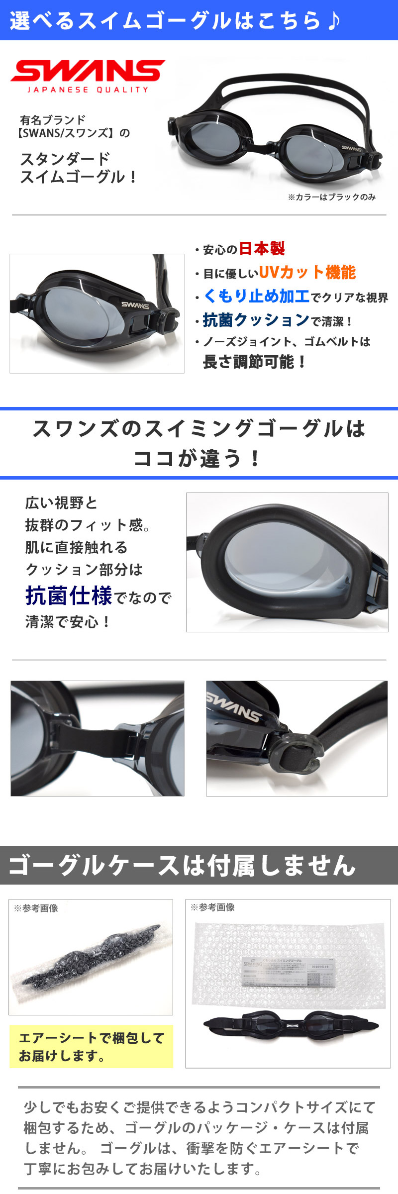 セットのゴーグル