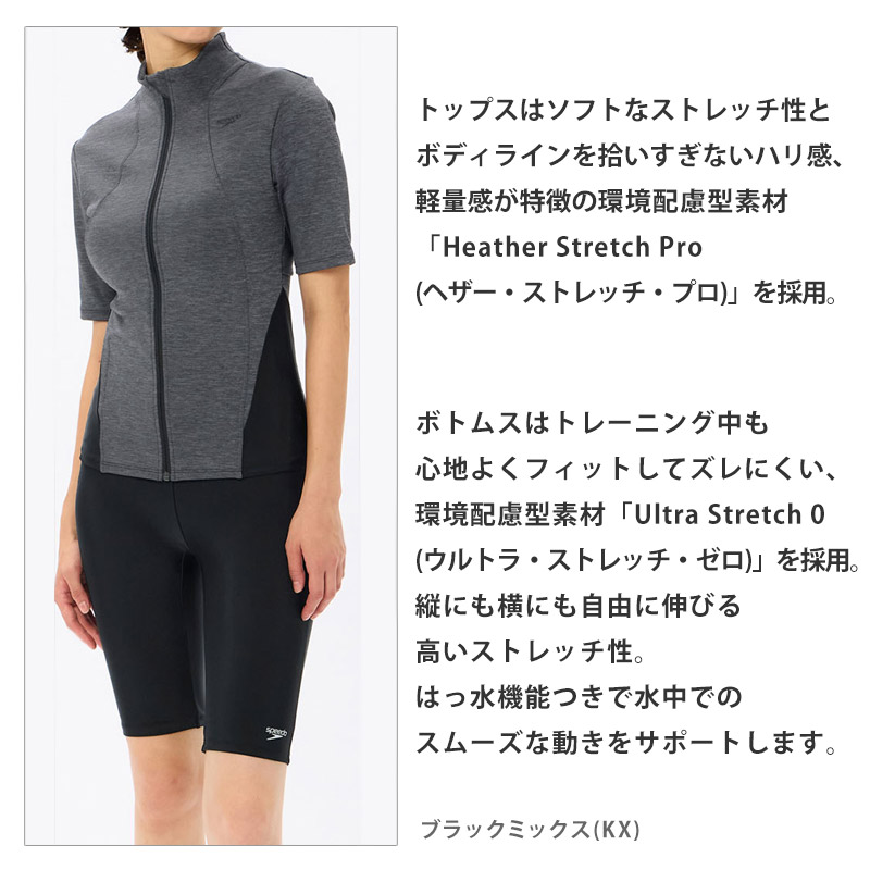 speedo（スピード） 値下げ フィットネス水着 半袖 レディース
