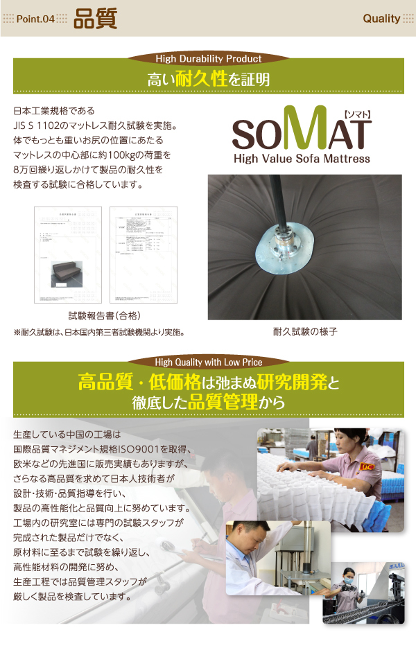 1台2役 ポケットコイルで快適快眠 ソファマットレス SOMAT ソマト