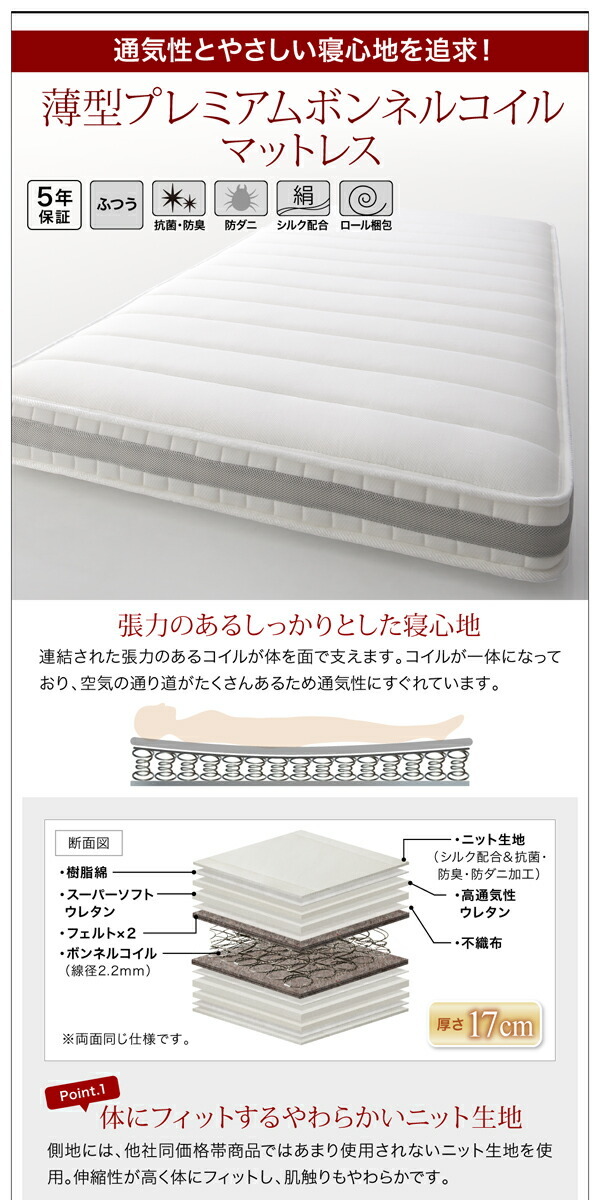 組立設置料込み ガス圧式跳ね上げベッド ノーモス 薄型プレミアム