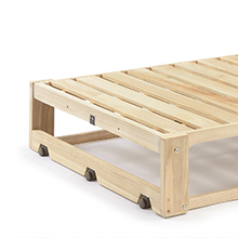 桐らくね プレミアム24 【日本製】 総桐製 すのこ折りたたみベッド