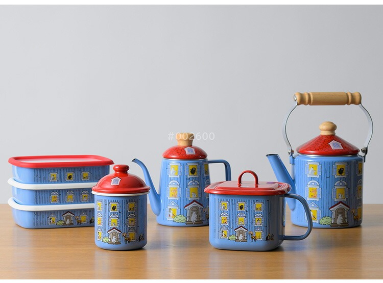 富士ホーロー 公認商品 ムーミン 保存容器 0.5L お菓子入れ