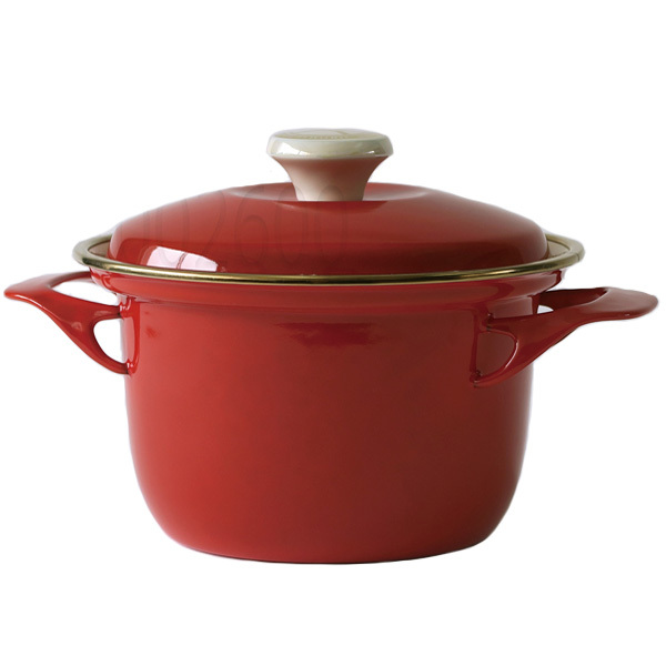 富士ホーロー 公認商品 両手鍋 16cm IH対応 EXシリーズ(EX-16C) 2.1L